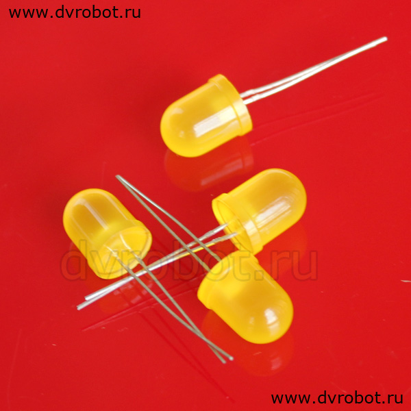 Светодиод 10 мм - желтый