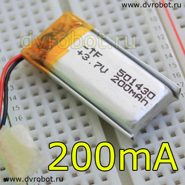 Аккумулятор Li-Po 3.7В-200мА/501430