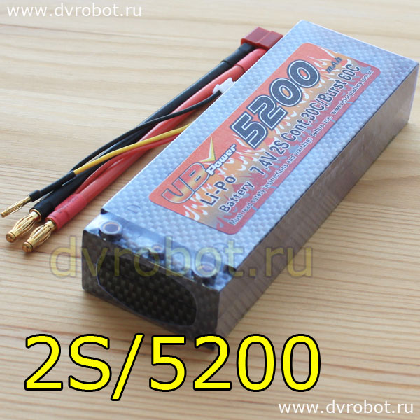 Аккумулятор 7.4V/5200/30С-LiPo/ Т 