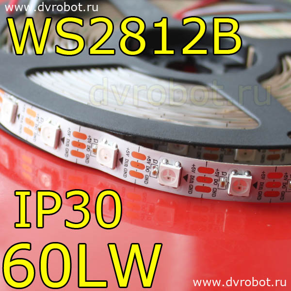 Адресная RGB лента WS2812B/IP30/60LW