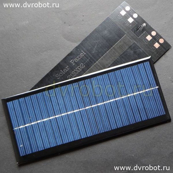 Солнечная панель 12В- 2.5Вт (200мА)