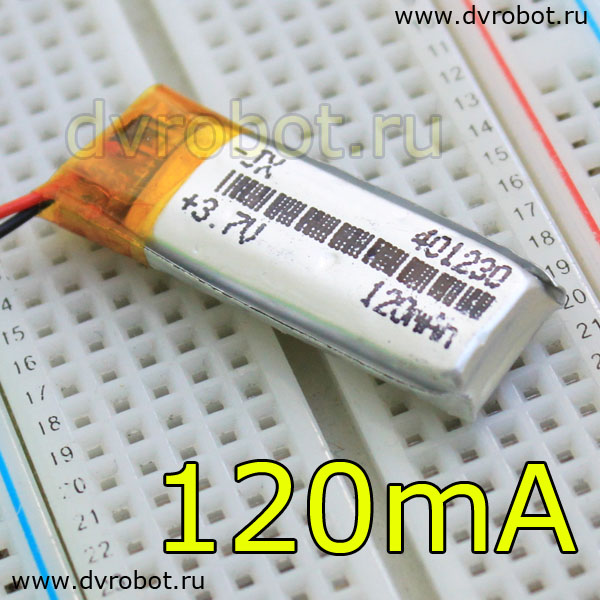 Аккумулятор Li-Po 3.7В-120мА/401230
