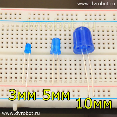 Светодиод прозрачный 3 мм - зеленый